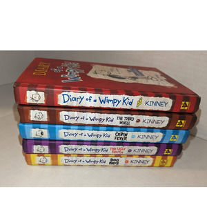 Lot 5 Diary Of A Wimpy Kid Hardcover Teen Books Never Read Jeff Kinney Mint